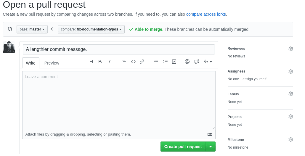 Create Pull Request!